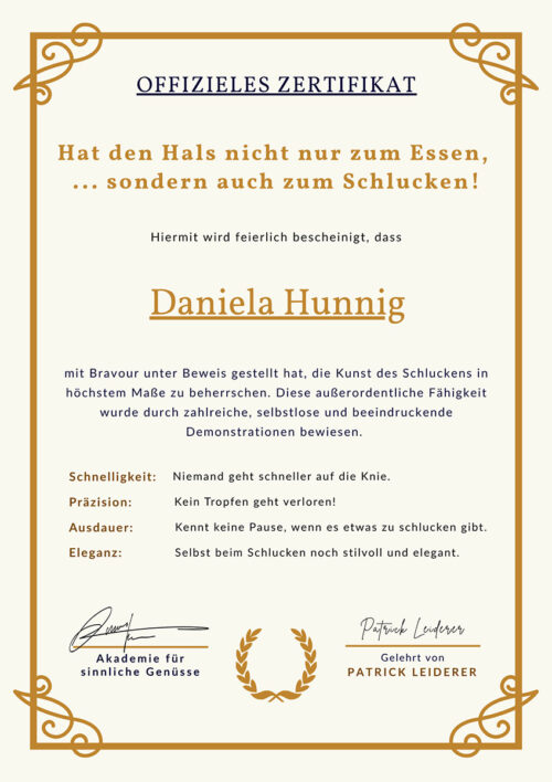 Hals nicht nur zum Essen