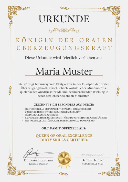 Königin der oralen Überzeugungskraft